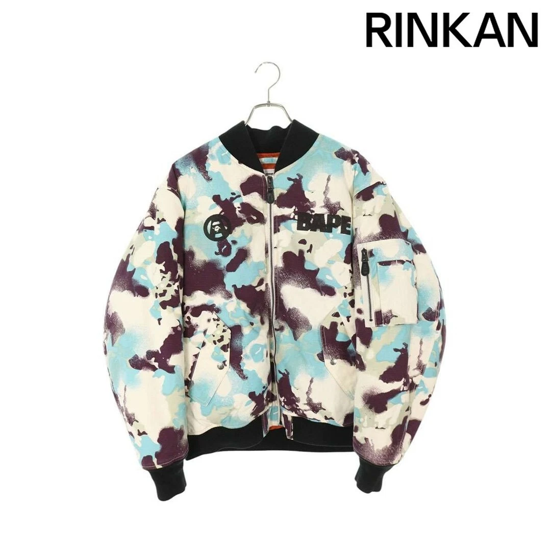 A BATHING APE (BAPE) Abasing Ape 1L30141004 MAPPA MIMETICA BOMBER JACKET BLUSON UOMO L Usatoa4ba0673a