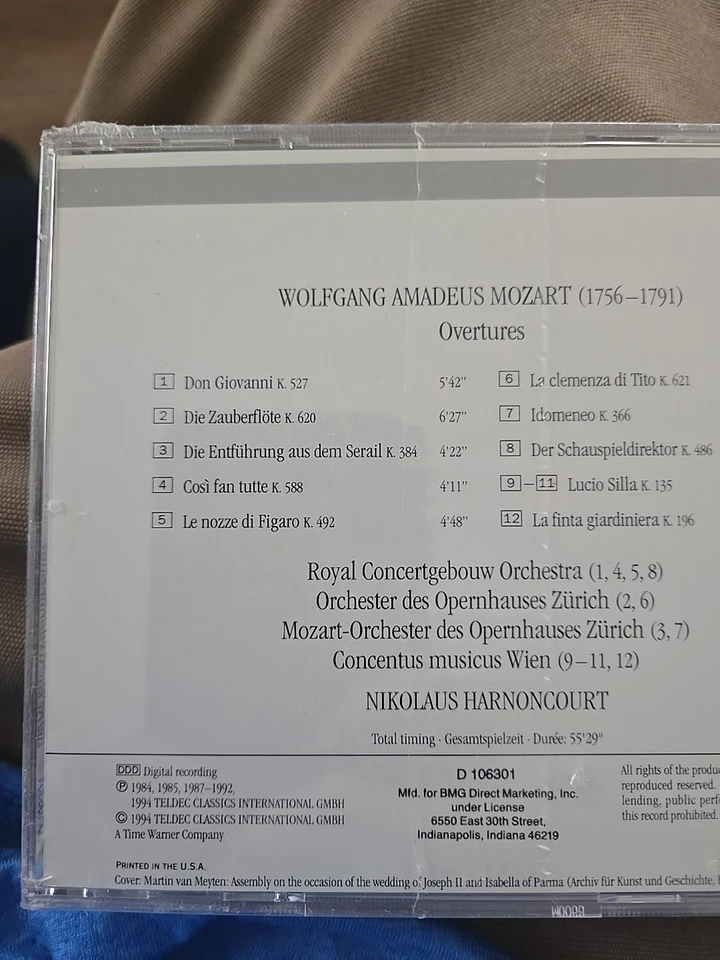 Mozart: Overtures - Nikolaus Harnoncourt - CD New & Sealed  - Image 2 of 4