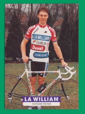 CYCLING cycling card HUYGHE PETER team LA WILLIAM SALTOS signed