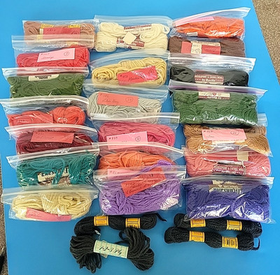 Lot Of Wool Yarn for Needlework Multicolor Mixed Brands Some Open ALL NEW