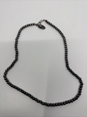 Fine Beaded Necklace By Don Lucas Southwest Designer Sterling Silver Small Beads