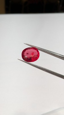 NATURAL CLEAN RED SPINEL LOOSE GEMSTONE 1.84CT 8x7mm