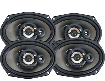 4x Clarion SE6935R 800W MAX Power 60W RMS 6×9″ Multiaxial 3-Way