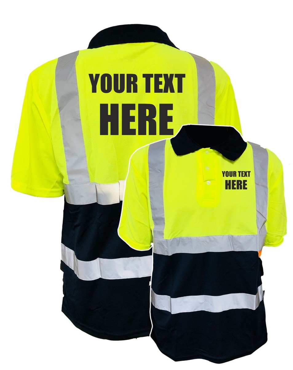 Personalised Yellow Hi Vis T-Shirt Reflective Safety Vest - View #5