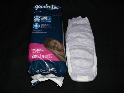 8 count ( NEW) Huggies goodnight XXL size 120-165+ Lbs