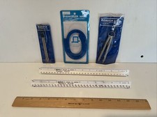 Vtg Staedtler Lot Drafting Engineering Architecture Rulers Compass Flex Curve