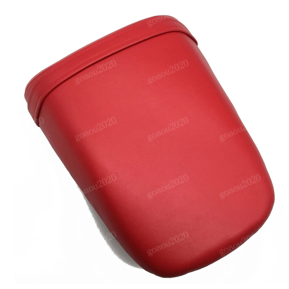 Asiento de pasajero trasero rojo cuero artificial para Honda CBR954RR 2002-2003 Foto 3 de 4