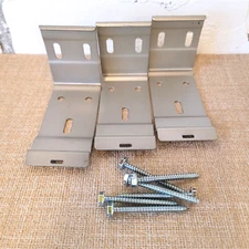 HUNTER DOUGLAS Large Cassette Brackets 1003055 Nickel Finish Silver Gray NEW