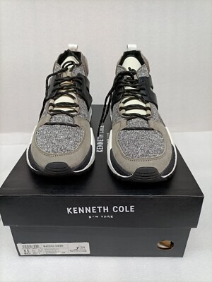 Kenneth Cole NY Women's Maddox Hiker Hight Top Sneaker Black/Grey