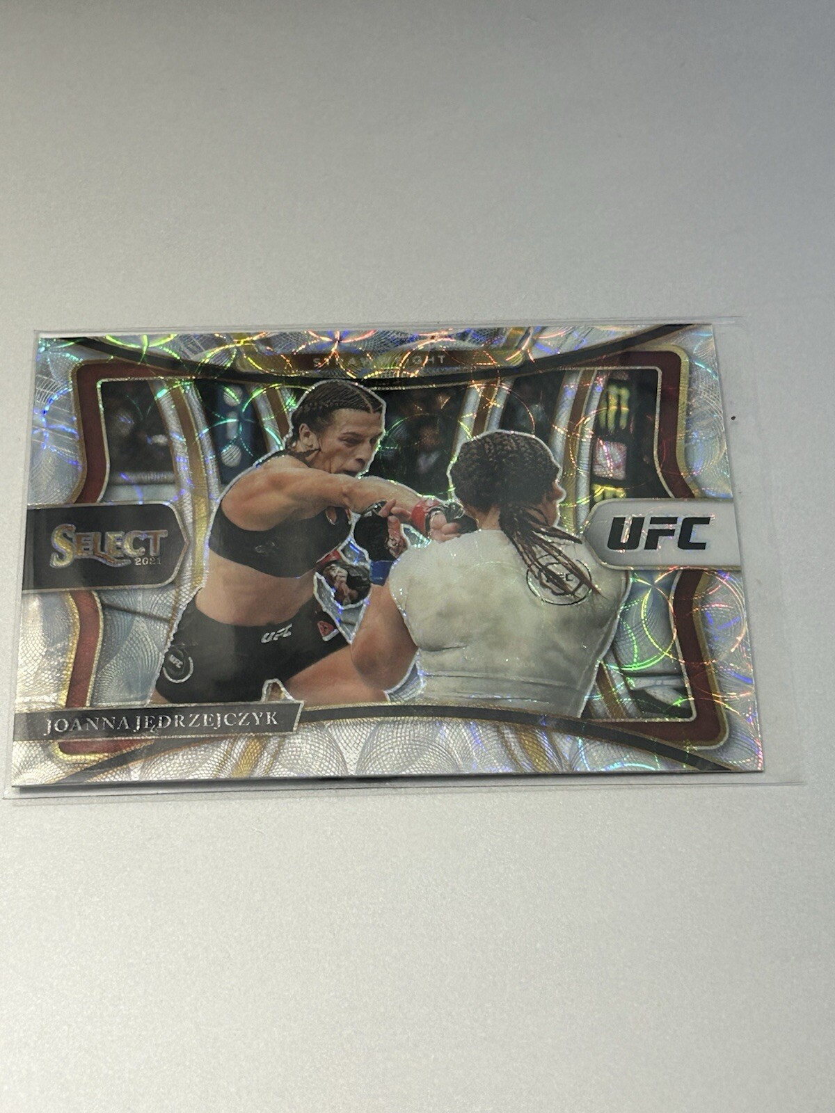 2021 Panini Select UFC JOANNA JEDRZEJCZYK #141 PREMIER LEVEL SILVER SCOPE PRIZM
