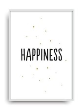 Fine Art Kunstdruck HAPPINESS Poster Print Plakat moderne Vintage Deko Bild