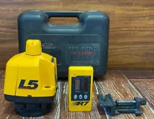 PRO SHOT L5 DIGITAL LASER LEVEL W/ R7 RECEIVER- UNTESTED SELLING AS IS.