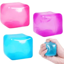 Ice Cube Shaped Fidget Toy Square Stress Relief Ball Squishy Squeeze Toys for An