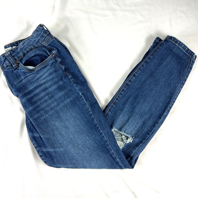 Refugee Size 8 Women's Denim Jeans Distressed Skinny Blue 5 Pocket