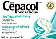 Cepacol Sensations Sore Throat and Blocked Nose Sore Throat lozenges 16 count