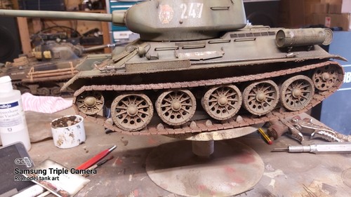 heng long 1/16 t34 rc model tank custom painted - Picture 15 of 24