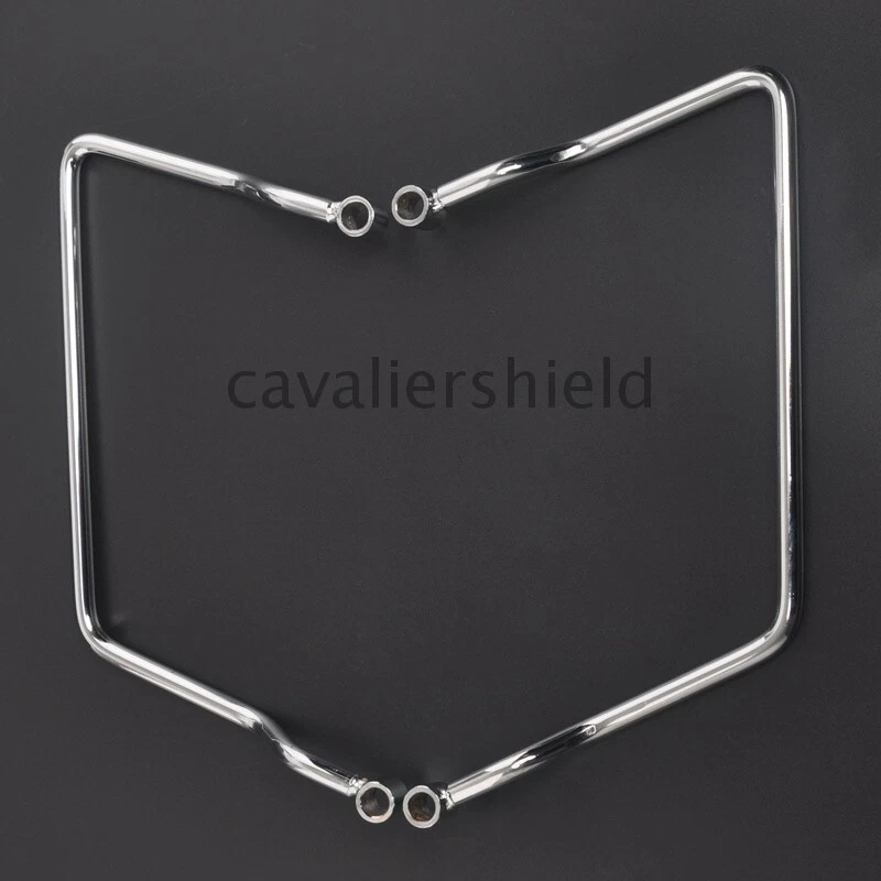 Par de soportes de montaje de bolsa de sillín cromados de 16 cm para Kawasaki Vulcan 750 VN750A 86-06 Foto 4 de 4