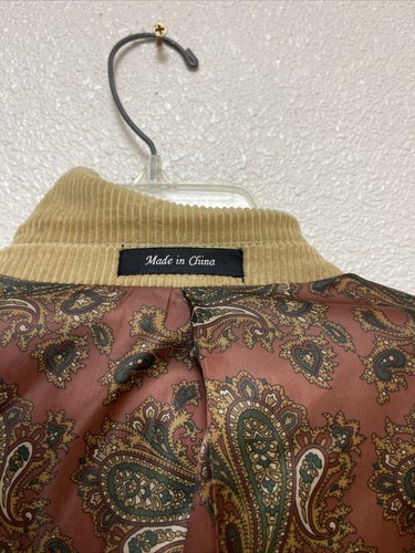 Ralph Lauren Men Coat Blazer Corduroy Jacket Brown Macys 38R Read Description - Picture 14 of 14