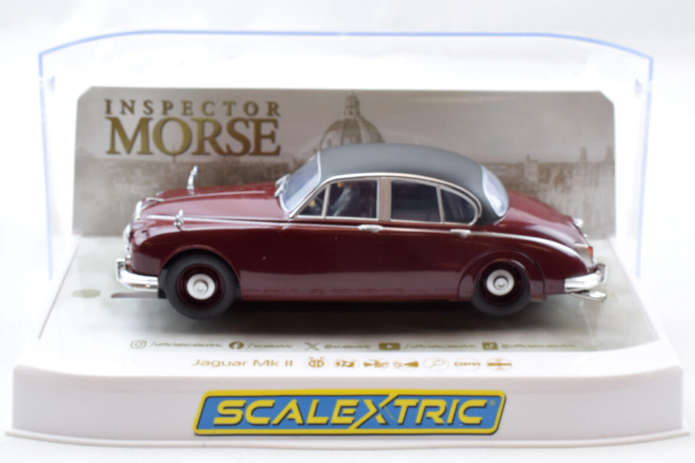 Scalextric 1/32 Inspector Morse Jaguar MK II DPR Slot Car with Lights C4502