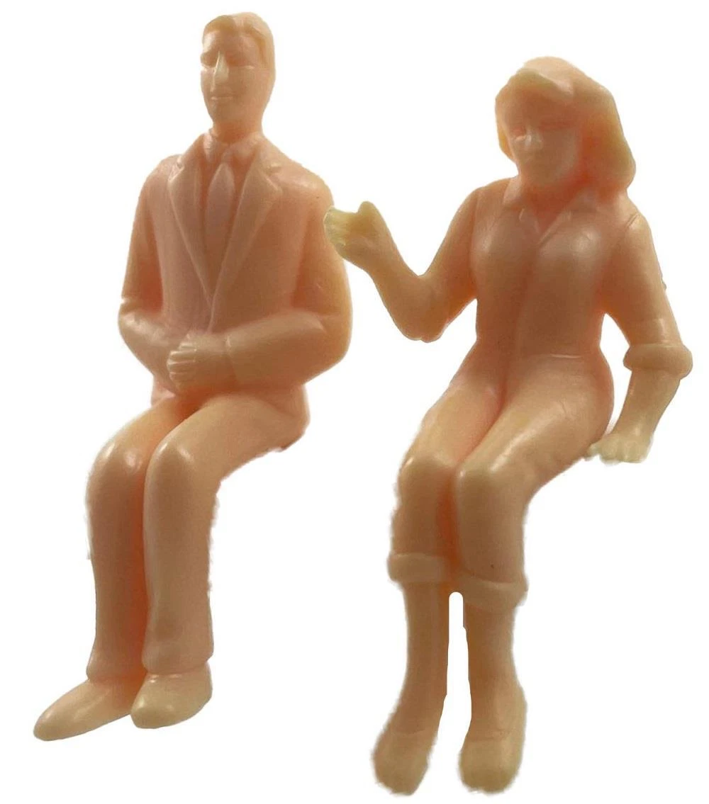 Dolls House Gentleman in Suit with Lady Unpainted Figures 1 24