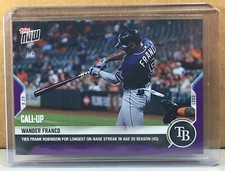 2021 TOPPS NOW #880 WANDER FRANCO TAMPA BAY RAYS 43 games Purple Parallel 25/25