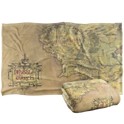 The Lord of The Rings Map of Middle Earth Silky Touch Super Soft Throw Blanket