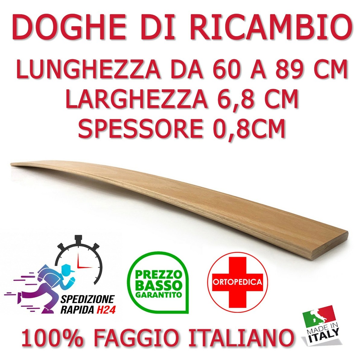 Lie, 160 X 200 EVERGREENWEB Rete Letto Doghe Larghe In Legno - Foto 5