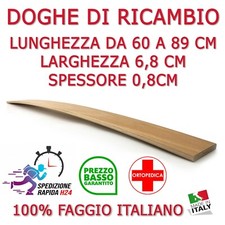 DOGA DOGHE RICAMBIO PER RETI LETTI IN LEGNO-TUTTE LE MISURE-LARGHEZZA 6,8 CM