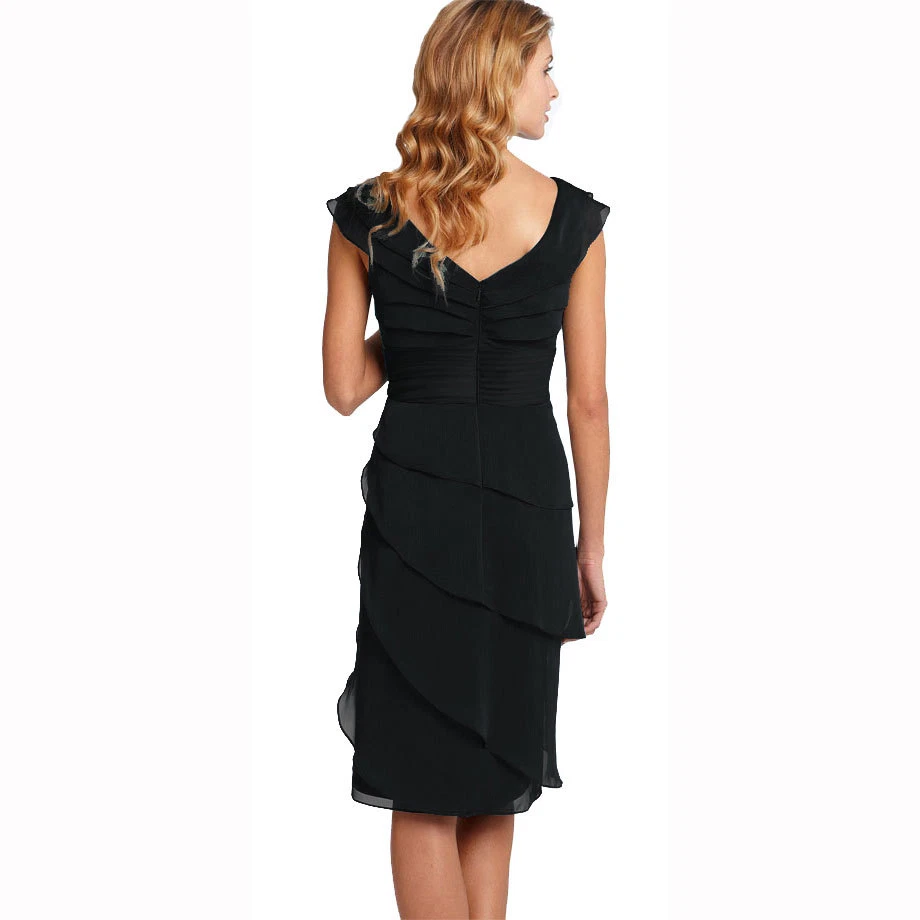 Black knee length evening hot sale dresses