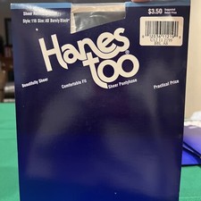 NOS New Vtg HANES Day Too Sheer Pantyhose 116 Barely Black Size AB