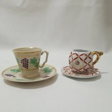  TEA CUPS  DOLL PLAY  HOUSE  Collectible/ candle holder Mini Planter