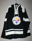 New NFL Pittsburgh Steelers Lacer jersey style mid weight cotton hoodie men XXL