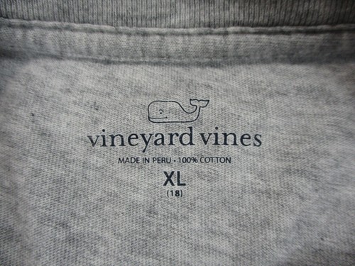 Vineyard Vines Shirt Boys Extra Large Gray Crew Long Sleeve Preppy Beach Whale - Picture 6 of 11