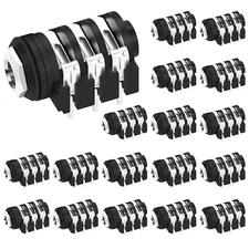 DAIERTEK 1/4 Inch Jack Female 6.35Mm Stereo Input Jack Socket PCB Mount 6 Pin In