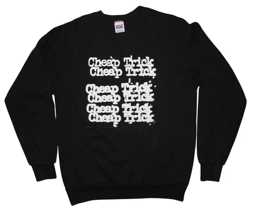 Cheap Trick Tour Concert Promo Anvil Sweatshirt 1980s vintage concert t-shirt, vintage, size L, single stitch, B+ condition