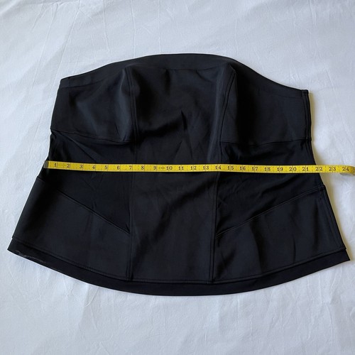 NWT Lane Bryant Top 24 Black Tube 6th & Lane Peplum Strapless Slimming Zip Mesh - Picture 5 of 24