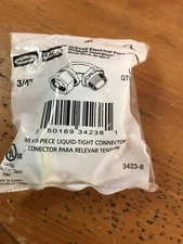 Raco Incorporated 3423-8 90 Degree Liquid-Tight Conduct Connector, 3/4"