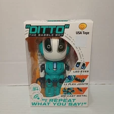 Ditto The Babble Bot Teal USA Toyz LED eyes Die-cast metal New In Box