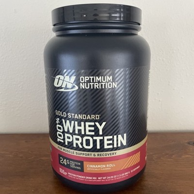 Optimum Nutrition Gold Standard 100% Whey Protein Powder Cinnamon Roll Flavor 