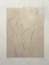 Giacomo Manzù (1908 - 1991) 8 e 1/2  FELLINI acquaforte acquatinta firmata