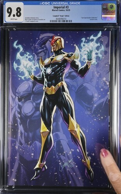 #ad IMPERIAL #3 J SCOTT CAMPBELL VIRGIN VARIANT 1:100 MARVEL CGC 9.8 $200.00