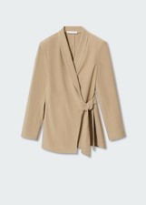 Mango Structured Form Fitting Blazer, Sz M, New,light beige