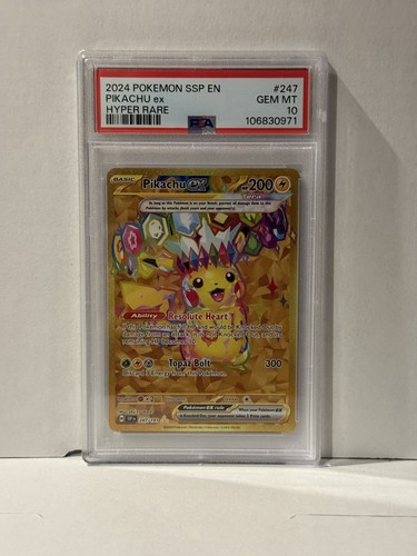 Pikachu ex graded PSA 10 for sale on eBay
