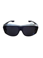 UV Protection Fit Over Sunglasses Matte Black Wrap Around Sun Glasses Med Kit