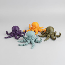 Mini Octopus 3D Printed Fidget Toy Desk Toy 5" Collectible