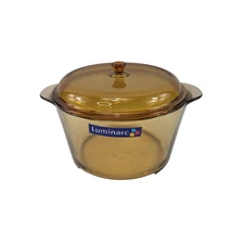 Luminarc Vitroflam Blooming Heat Resistany Glass Casserole Pot w Lid