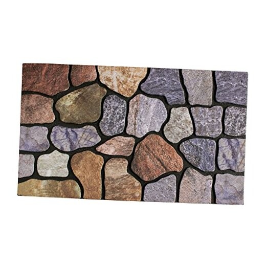 Cobblestone Waterproof Front Door Mat 18x30 Entryway Rug for Patio