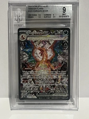 2023 Charizard EX SIR 223/197 Scarlet & Violet Obsidian Flames BGS 9 MINT