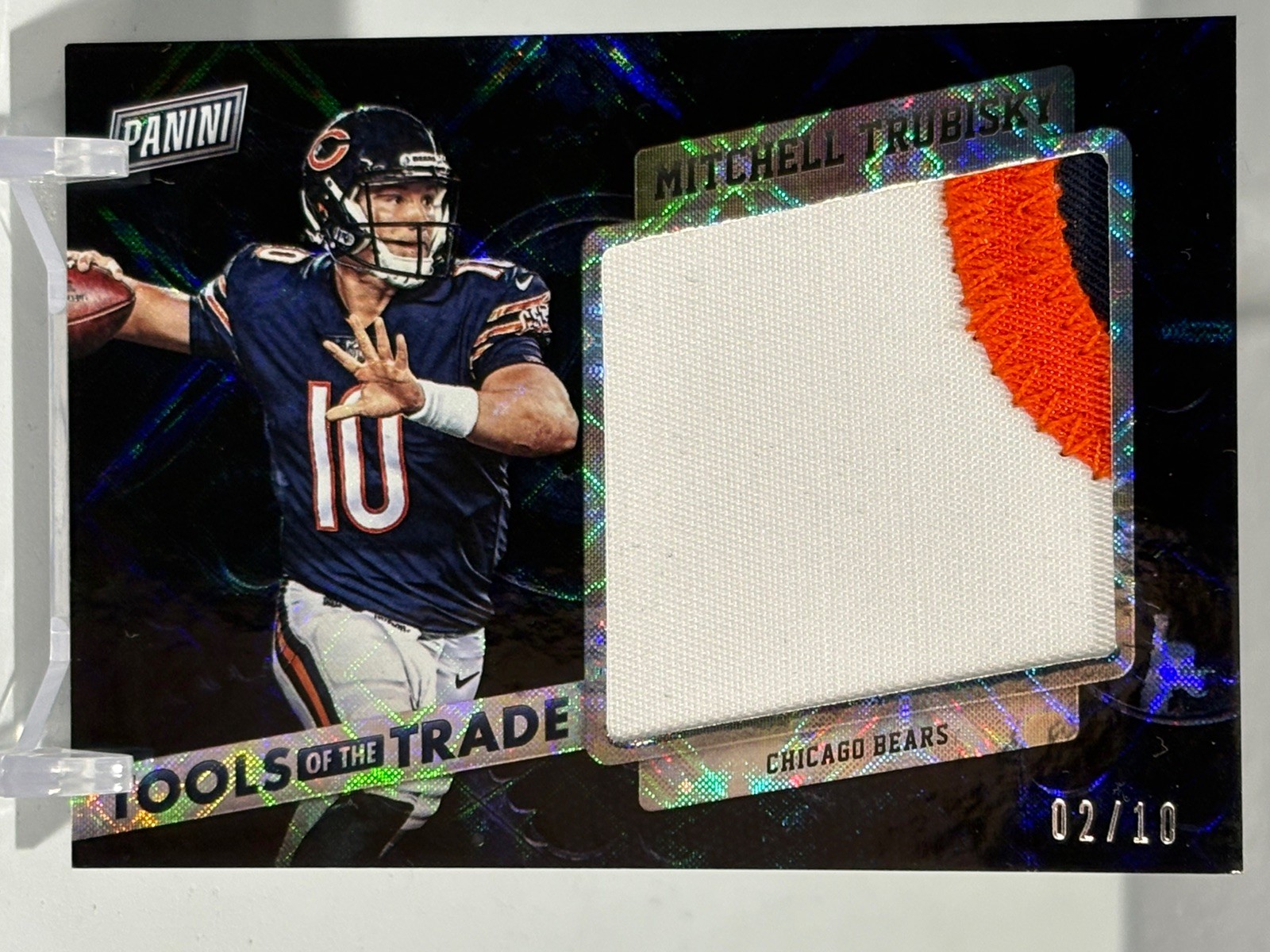 Mitchell Trubisky 2017 Panini 3 Color Rookie Patch Card 2/10 