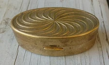 Vintage Max Factor Gold Oval Lipstick Compact Electric Pink JW067